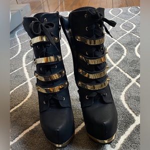 Goth Platform Stiletto Boots